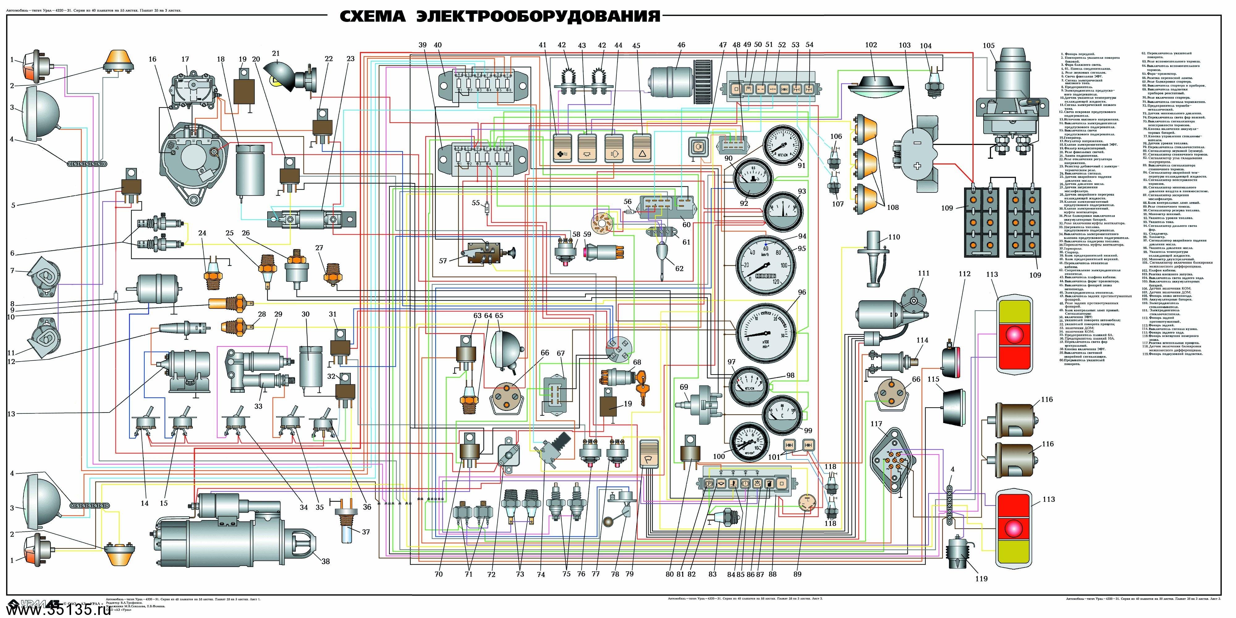 Камаз 65115 схема электрооборудования